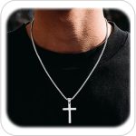 cadena cruz hombre