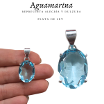 colgante aguamarina