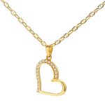 colgante corazon oro
