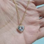 colgante corazon oro