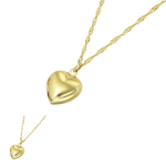colgante corazon oro