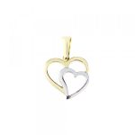 colgante corazon oro