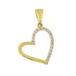 colgante corazon oro