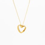 colgante corazon oro