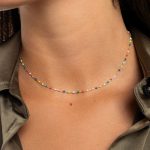 collar bolitas colores
