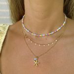 collar bolitas colores