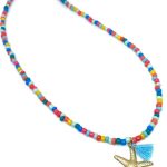 collar bolitas colores