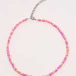 collar bolitas colores