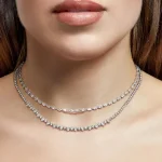 collar de oro blanco