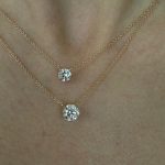 collar diamante solitario