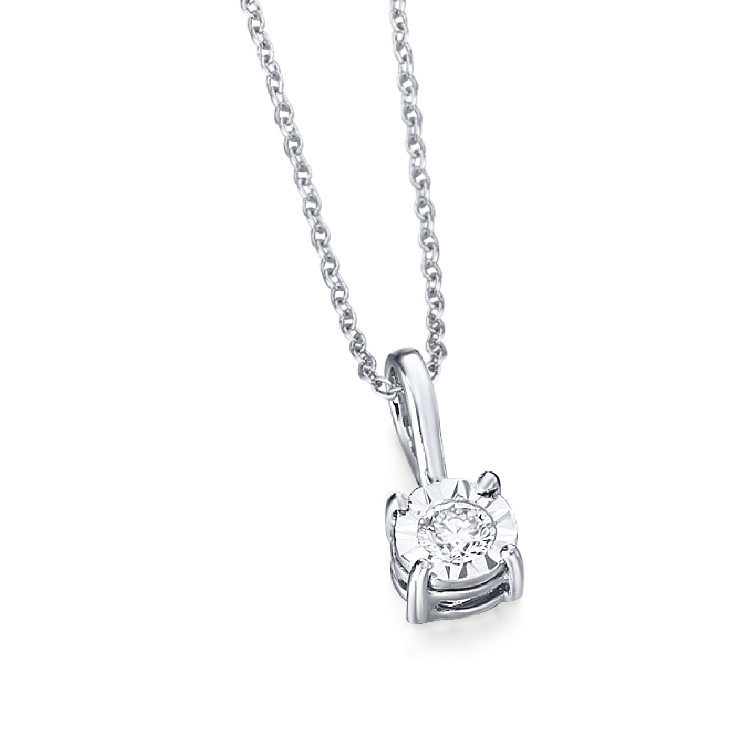 PDPN1217 collar diamante solitario - Imagen 1