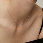 collar diamante solitario