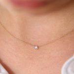 collar diamante solitario
