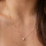 collar diamante solitario
