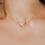 collar diamante solitario