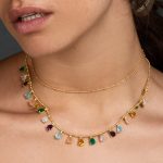 collar piedras colores