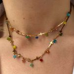 collar piedras colores
