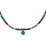 collar piedras colores